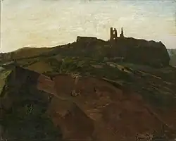 Harzlandschaft mit Burgruine