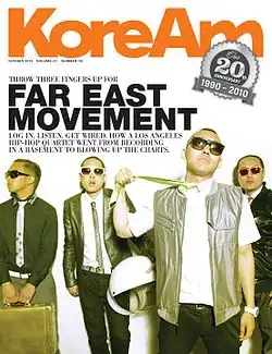 Far East Movement auf dem Cover des Magazins KoreAm