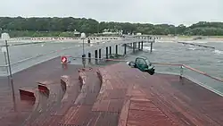 Blick von der Seebrücke, „Sonnenaufgangskino“ (2021)