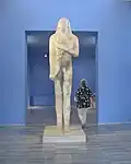 Unvollendeter Kouros, etwa 600 v. Chr., Eingangshalle des Museums Limenas