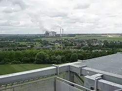 Blick auf Inden/Altdorf, Lamersdorf und das Kraftwerk Weisweiler