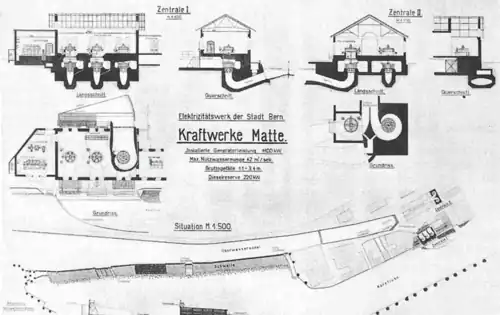 Situationsplan und Grundrisse 1925