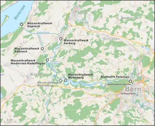 Kraftwerk Matte (der Kraftwerke an der Aare zwischen Bern und Bielersee)