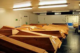 Leichenhalle im Krematorium Meißen