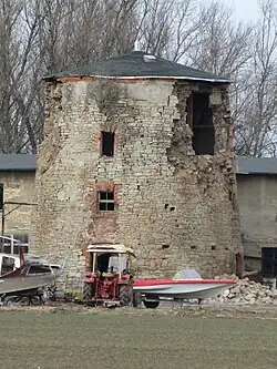 Relikt einer Windmühle in Kreypau, 2011