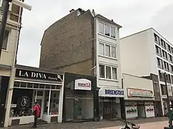 Kriegsbedingte Baulücken in der Großkölnstraße in Aachen