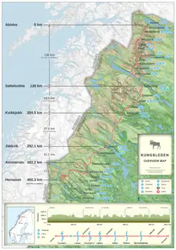 Karte des Wanderweges