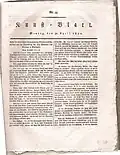 1. Seite Kunst-Blatt 1821