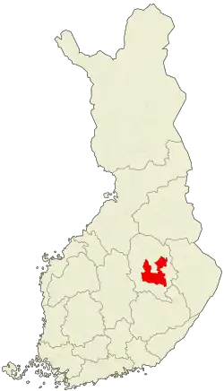 Lage von Kuopio in Finnland