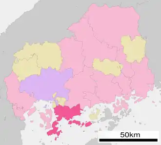 Lage Kures in der Präfektur