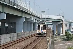 Trasse beim Autobahnkreuz Kusonoki