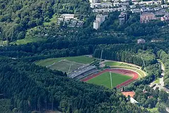 Das Nattenbergstadion aus der Luft (Juli 2015)