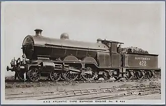 Lokomotive Nr. 422 zu Zeiten der Southern Railway