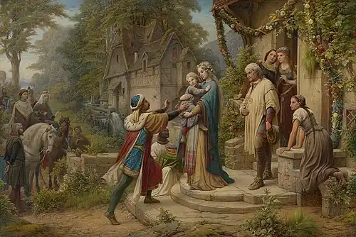 Erneute Begegnung von Pippin und Bertha