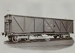 Gedeckter Güterwagen Nr. 243, gebaut 1907 von R.Y. Pickering