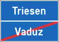 4.28 Ortsende auf Hauptstrassen (FL) – Der nächste Ort ist Triesen, hinter uns liegt Vaduz