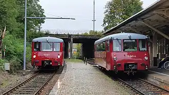 772 149 und 772 345 im Bahnhof Sömmerda
