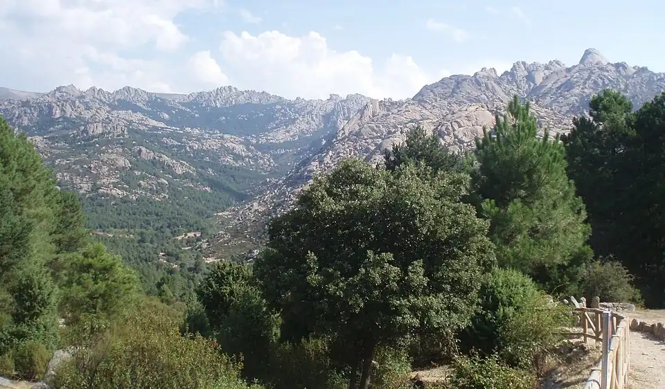 Panorama Blick auf La Pedriza