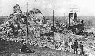 Zur unter Wasser befindlichen Nebelglocke gehörige Installation, 1912