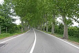 Die Route nationale 86 bei Lamotte-du-Rhône