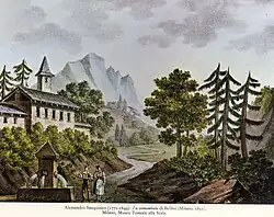 Akt II, Szene 2 in der Oper La sonnambula von Vincenzo Bellini, 1831