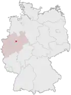 Lage der kreisfreien Stadt Hamm in Deutschland