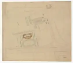 Lageplan, Auftrag Fulgurit-Werke Wunstorf mit Fußballplatz