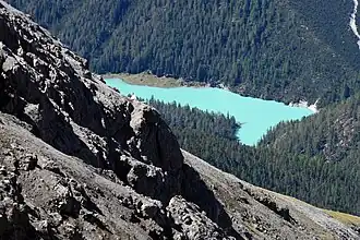 Lai dad Ova Spin, von den Hängen des Piz Laschadurella aus gesehen