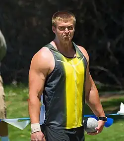 Lajos Kürthy Rang sieben mit 20,02 m