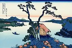 Ebenfalls von Hokusai, Teil seiner Serie 36 Ansichten des Berges Fuji