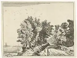 Landschaft mit einer Hütte an der Straße (Rijksmuseum Amsterdam)