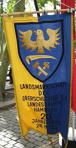 Fahne der Landsmannschaft der Oberschlesier e. V., Landesgruppe Hamburg von 1974 (2008)