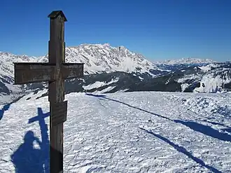 Blick vom Gipfel zum Hochkönig