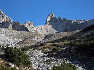 Die Larchetkarspitze aus dem Mitterkar