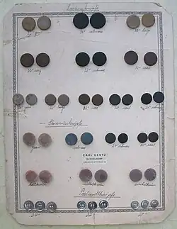 Lasting- und andere Innen­verschluss­knöpfe (ca. 1950)