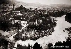 Von einem öffentlichen Foto abfotografiert, Laufenburg um 1900