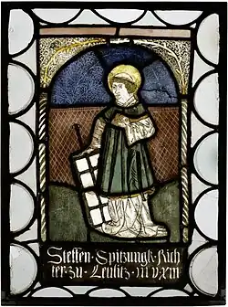 Laurentius Glasscheibe von 1513 - Kirche Leulitz - im Bestand des Grassimuseum für Angewandte Kunst Leipzig