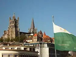 Kathedrale Notre-Dame in Lausanne; früher Bischofssitz, seit der Reformation evangelisch-reformierte Hauptkirche der Stadt