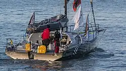 Yacht Le Conservateur (Class40) beim Start Transat Jacques Vabre, 2015