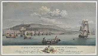 Môle-Saint-Nicolas, dargestellt von Jeanne Françoise Ozanne (ca. 1785)