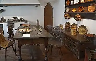 Blick in einen Saal: Stube