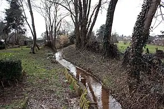 Der Mühlenbach an der Rückfront der ehemals erzbischöflichen Mühle