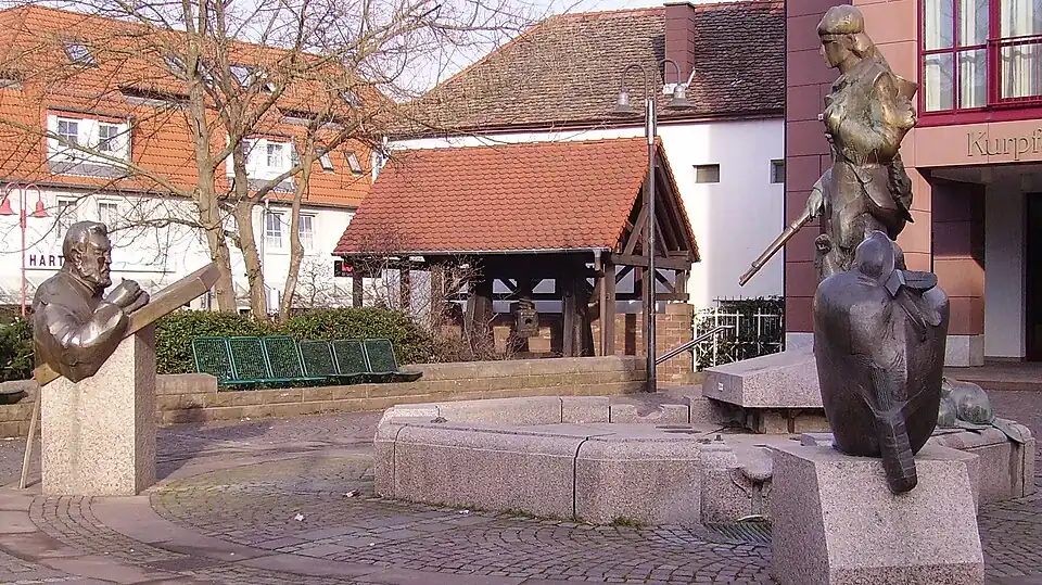 Lederstrumpfbrunnen Edenkoben, Gesamtansicht