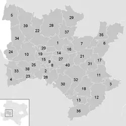 Lage der Gemeinde Bezirk Melk im Bezirk Melk (anklickbare Karte)