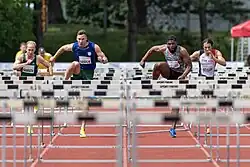 Mikdat Sevler (ganz rechts) – ausgeschieden als Sechster des ersten Vorlaufs