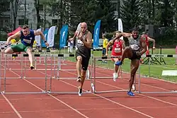 Valdó Szűcs (ganz links) – ausgeschieden als Vierter des dritten Halbfinals