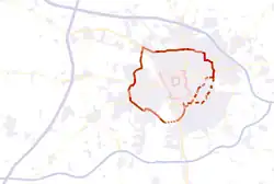 Verlauf des Mittleren Rings in Leipzig