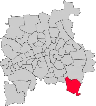 Lage innerhalb der kreisfreien Stadt Leipzig