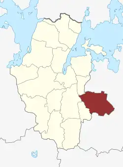 Lage des Glim Sogn in der Lejre Kommune