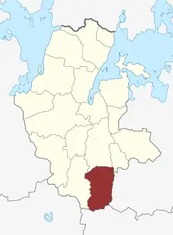 Lage des Osted Sogn in der Lejre Kommune